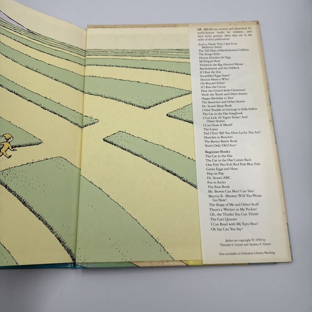 Vintage 1990 "Oh, the Places You'll Go!" By Dr. Seuss 1st Ed. Hardcover Book EUC - Picture 5 of 9